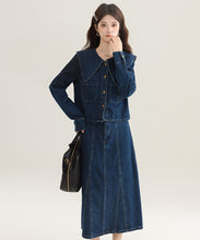 画像をギャラリービューアに読み込む, 【2点セット】シャンゼリゼ通りを歩く彼女のデニムセットアップ_N3500