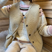 画像をギャラリービューアに読み込む, 雪の降るロッジでココアを飲む日のラムファーベストとショルダーバッグセット_K0203