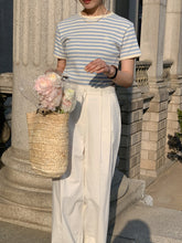 画像をギャラリービューアに読み込む, パリのカフェでブランチした日のワッフルボーダーTシャツ_N2121