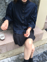 画像をギャラリービューアに読み込む, お洒落上級者なあの子のパフスリーブデニムシャツ_N1717