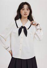 画像をギャラリービューアに読み込む, 恋に落ちた日のリボンタイパイピングブラウス_N3407