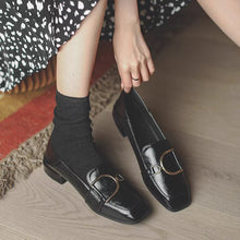 画像をギャラリービューアに読み込む, 秋の図書館でお気に入りの本を読む時間に寄り添う、上品レザーローファー_K0188