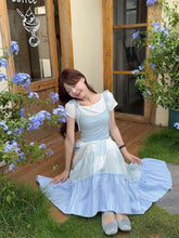 画像をギャラリービューアに読み込む, 【2点セット】優しい空の色を集めて歩く、ブルーとホワイトのティアードコーデ_K0113