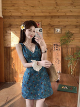 画像をギャラリービューアに読み込む, レースの胸元に秘密を隠して歩く夜風の中のドレスワンピース_K0066