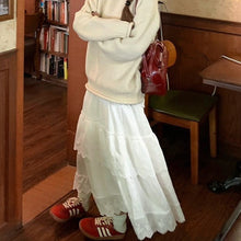 画像をギャラリービューアに読み込む, ココアにマシュマロをトッピングするレースティアードフリルスカート_N3229