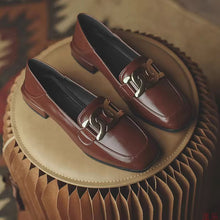 画像をギャラリービューアに読み込む, 秋の図書館でお気に入りの本を読む時間に寄り添う、上品レザーローファー_K0188