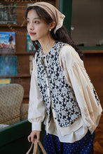 画像をギャラリービューアに読み込む, 【2点セット】隣町のフリーマーケットに行く日のジャガードベストセットブラウス_N2975