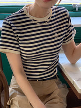 画像をギャラリービューアに読み込む, パリのカフェでブランチした日のワッフルボーダーTシャツ_N2121