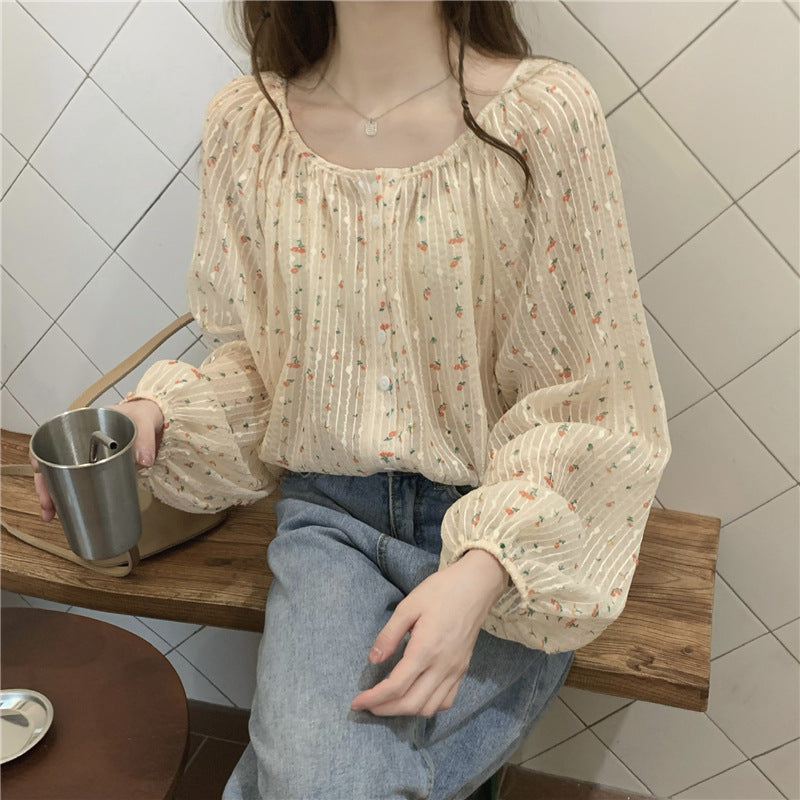 かすみ草チュール　ショートブラウス カスミソウ刺繍ブラウス |【公式】Chestyオンラインショップ