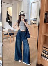 画像をギャラリービューアに読み込む, 見上げた空の青さと溶け合う、インディゴワイドデニム_K0110