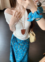 画像をギャラリービューアに読み込む, 水彩画みたいににじんだ恋の記憶スカート_K0163