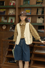 画像をギャラリービューアに読み込む, 海辺のカフェで他絡あの子のハーフデニムパンツ_N3476