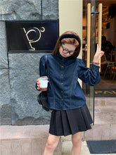 画像をギャラリービューアに読み込む, お洒落上級者なあの子のパフスリーブデニムシャツ_N1717