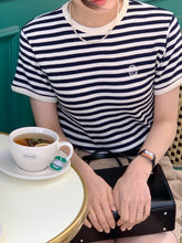 画像をギャラリービューアに読み込む, パリのカフェでブランチした日のワッフルボーダーTシャツ_N2121