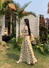 画像をギャラリービューアに読み込む, ココナッツの香る道で出会った少女の思い出を織り込んだ夏の日のロングドレス_K0168