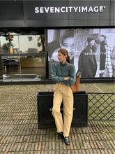 画像をギャラリービューアに読み込む, お洒落上級者なあの子のパフスリーブデニムシャツ_N1717