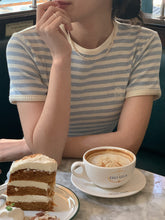 画像をギャラリービューアに読み込む, パリのカフェでブランチした日のワッフルボーダーTシャツ_N2121