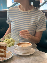 画像をギャラリービューアに読み込む, パリのカフェでブランチした日のワッフルボーダーTシャツ_N2121