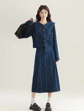 画像をギャラリービューアに読み込む, 【2点セット】シャンゼリゼ通りを歩く彼女のデニムセットアップ_N3500