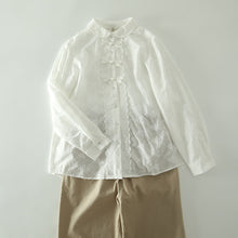 画像をギャラリービューアに読み込む, シュガーたっぷりのドーナツを買ったレース刺繍ブラウス_N2911