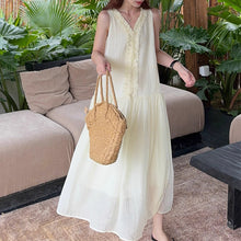 画像をギャラリービューアに読み込む, サマーハットと秘密の手紙を風に乗せたシフォンワンピース_K0097