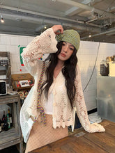 画像をギャラリービューアに読み込む, 咲き始めた朝の花園を歩くようなフローラルクロシェカーディガン_K0068