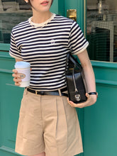 画像をギャラリービューアに読み込む, パリのカフェでブランチした日のワッフルボーダーTシャツ_N2121