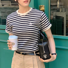 画像をギャラリービューアに読み込む, パリのカフェでブランチした日のワッフルボーダーTシャツ_N2121