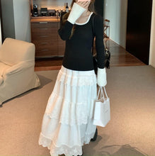画像をギャラリービューアに読み込む, ココアにマシュマロをトッピングするレースティアードフリルスカート_N3229
