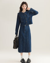 画像をギャラリービューアに読み込む, 【2点セット】シャンゼリゼ通りを歩く彼女のデニムセットアップ_N3500