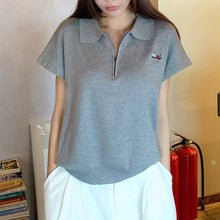 画像をギャラリービューアに読み込む, 気になる彼に会いに行く日のロゴ入りスポーティーポロシャツ_K0100