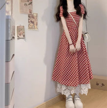 画像をギャラリービューアに読み込む, 絵本の中のヒロインに憧れて、そっと袖を通したギンガムチェックワンピ_K0081