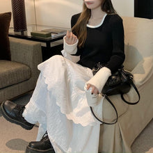 画像をギャラリービューアに読み込む, ココアにマシュマロをトッピングするレースティアードフリルスカート_N3229