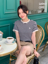 画像をギャラリービューアに読み込む, パリのカフェでブランチした日のワッフルボーダーTシャツ_N2121