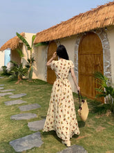画像をギャラリービューアに読み込む, ココナッツの香る道で出会った少女の思い出を織り込んだ夏の日のロングドレス_K0168