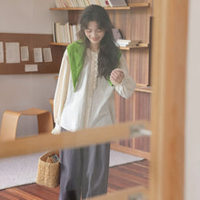 画像をギャラリービューアに読み込む, 行きつけの喫茶店で紅茶を飲む日のフリルブラウス_N3472