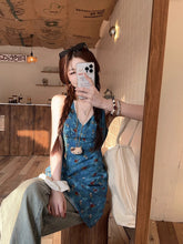 画像をギャラリービューアに読み込む, レースの胸元に秘密を隠して歩く夜風の中のドレスワンピース_K0066