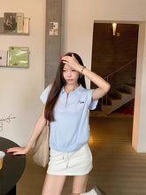 画像をギャラリービューアに読み込む, 気になる彼に会いに行く日のロゴ入りスポーティーポロシャツ_K0100