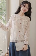 画像をギャラリービューアに読み込む, 甘酸っぱい恋を知った日のシアードットフリルブラウス_N3521