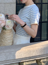 画像をギャラリービューアに読み込む, パリのカフェでブランチした日のワッフルボーダーTシャツ_N2121