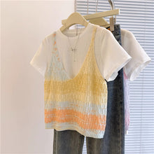 画像をギャラリービューアに読み込む, ビーチサイドの朝日をまとったパステルグラデーショントップス_K0048