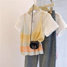 画像をギャラリービューアに読み込む, ビーチサイドの朝日をまとったパステルグラデーショントップス_K0048