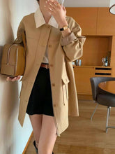 画像をギャラリービューアに読み込む, 海外旅行を楽しむ私のバイカラーステンカラーコート_N1607