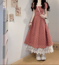 画像をギャラリービューアに読み込む, 絵本の中のヒロインに憧れて、そっと袖を通したギンガムチェックワンピ_K0081