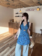 画像をギャラリービューアに読み込む, レースの胸元に秘密を隠して歩く夜風の中のドレスワンピース_K0066