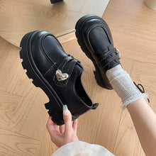 画像をギャラリービューアに読み込む, イチゴミルクが好きなあの子のメタルハート厚底ローファー_N3227