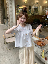 画像をギャラリービューアに読み込む, カフェの窓辺でレモンパイを食べながら恋の続きを考えていた日のブラウス_K0024