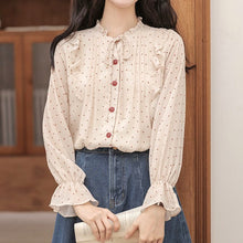 画像をギャラリービューアに読み込む, 甘酸っぱい恋を知った日のシアードットフリルブラウス_N3521