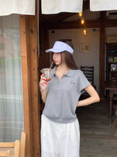 画像をギャラリービューアに読み込む, 気になる彼に会いに行く日のロゴ入りスポーティーポロシャツ_K0100