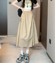 画像をギャラリービューアに読み込む, 海外ドラマが好きな彼女のリボンギャザースカート_N2123